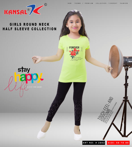 Girl's Round Neck Top